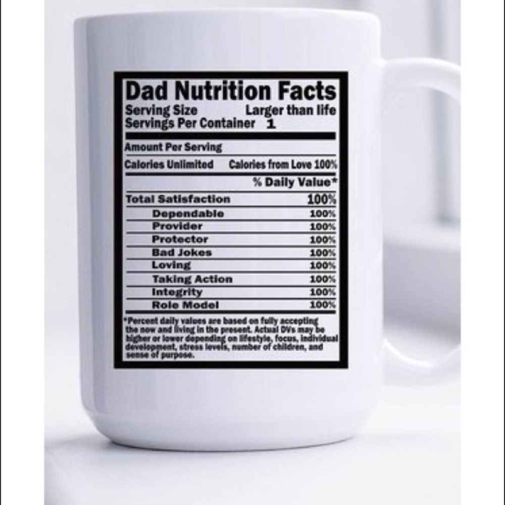 Dad Nutrition Facts Mug
